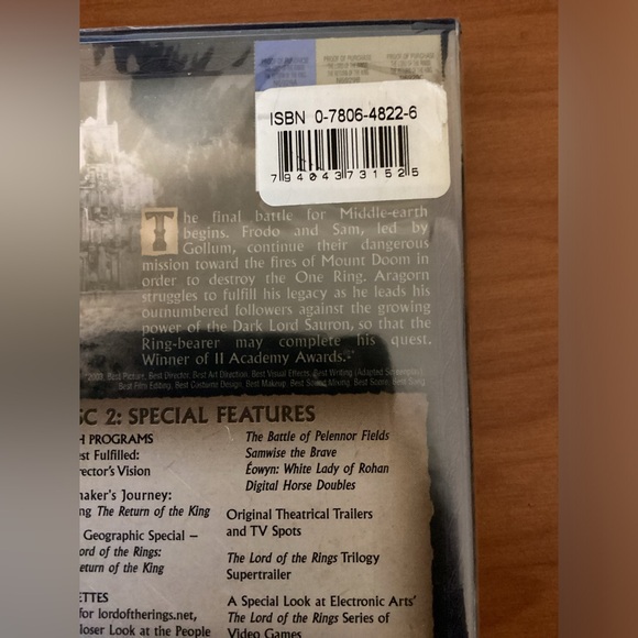 The Lord of the Rings The Return of the King New DVD Fantasy Sci-fi - Picture 4 of 5